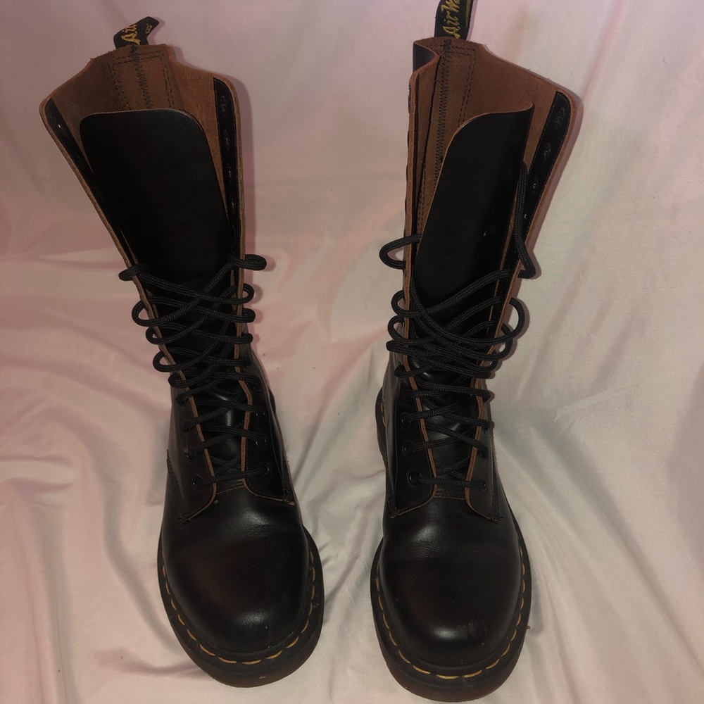 Tall black Dr. Martens boots